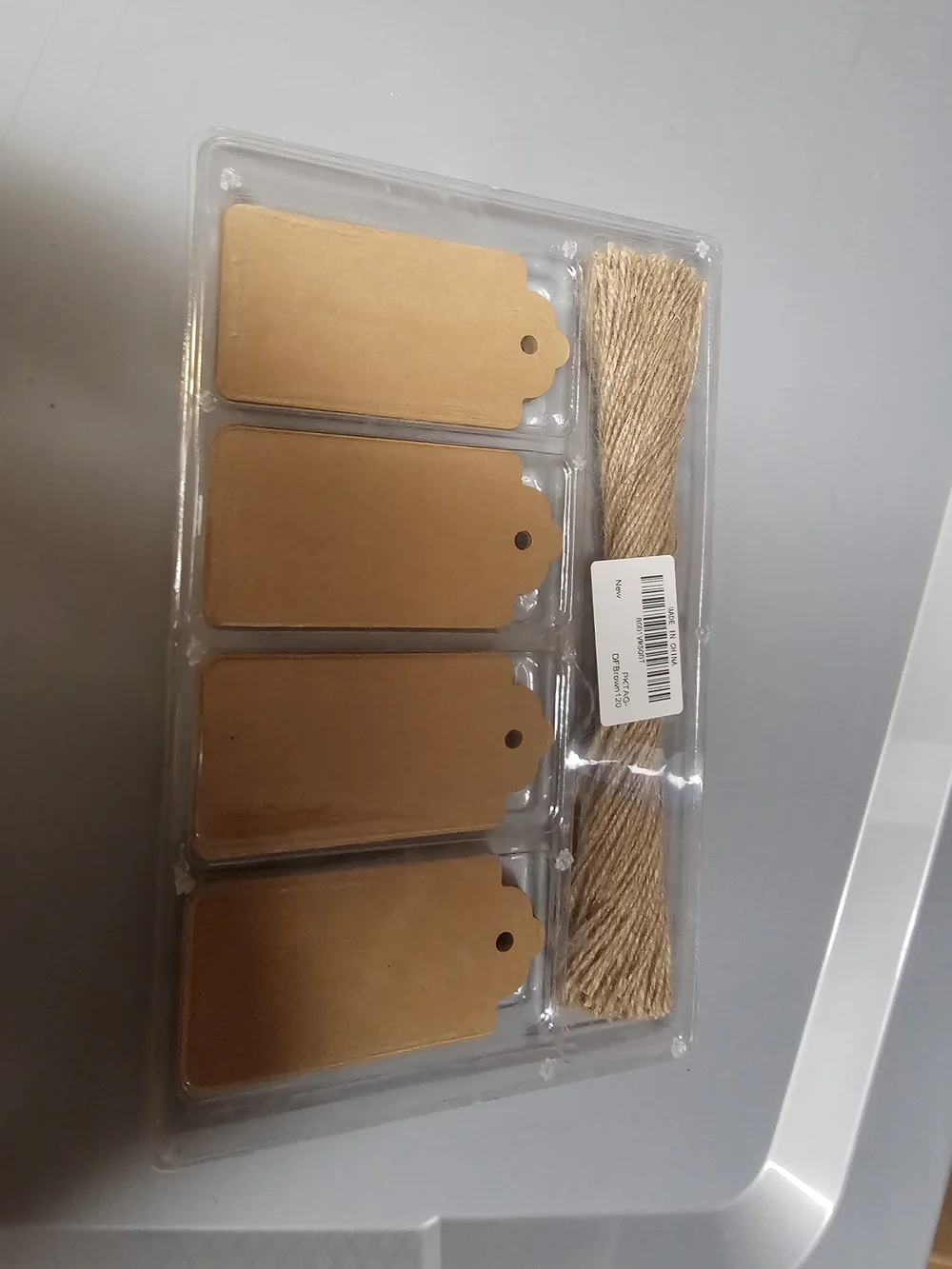 120-Piece Brown Kraft Paper Gift Tags with Jute Twine - DIY Craft Labels
